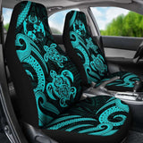 Tonga Polynesian Car Seat Covers - Turquoise Tentacle Turtle - 091114 - YourCarButBetter