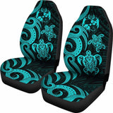 Tonga Polynesian Car Seat Covers - Turquoise Tentacle Turtle - 091114 - YourCarButBetter