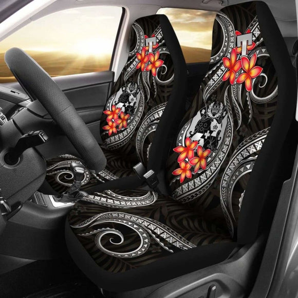 Tonga Polynesian Car Seat Covers - White Plumeria - 11 181703 - YourCarButBetter
