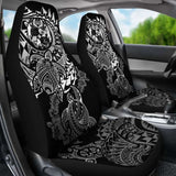 Tonga Polynesian Car Seat Covers - White Turtle Flowing - Amazing 091114 - YourCarButBetter