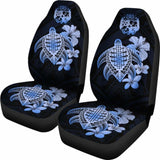 Tongan Car Seat Covers Hibiscus Plumeria Mix Polynesian Turtle Blue Awesome 091114 - YourCarButBetter