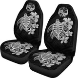 Tongan Car Seat Covers Hibiscus Plumeria Mix Polynesian Turtle Gray Awesome 091114 - YourCarButBetter