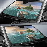 Tortoise Island Rock Ocean Mystic Underwater Bubbles Auto Sun Shades 460402 - YourCarButBetter