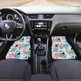 Toucan Tropical Flower Leave Pattern Front And Back Car Mats 105905 - YourCarButBetter