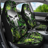 Toxic Punisher Custom Metallic Printed Car Seat Covers 211201 - YourCarButBetter