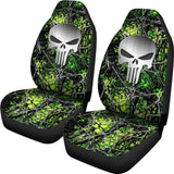 Toxic Punisher Custom Metallic Printed Car Seat Covers 211201 - YourCarButBetter