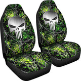 Toxic Punisher Custom Metallic Printed Car Seat Covers 211201 - YourCarButBetter