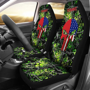 Toxic US Marine Corps Custom American Flag Punisher Car Seat Covers 211803 - YourCarButBetter