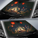 Trees And Castle Halloween Sun Shade Amazing Best Gift Ideas 085424 - YourCarButBetter