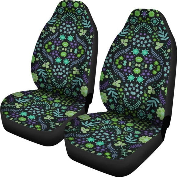 Tribal Purple And Green Car Seat Covers 094201 - YourCarButBetter