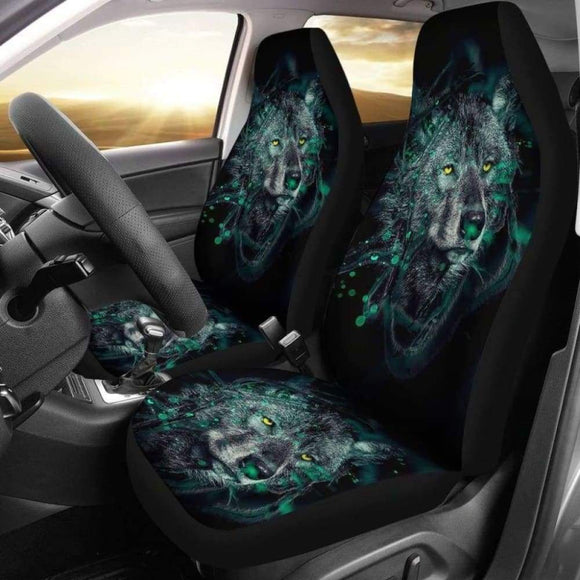 Tribal Wolf Car Seat Covers 094513 - YourCarButBetter