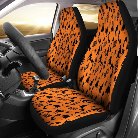 Trick Or Treat Cat Boo Car Seat Covers 101819 - YourCarButBetter