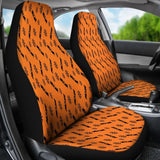 Trick Or Treat Orange Black Candy Spooky Car Seat Covers 101819 - YourCarButBetter