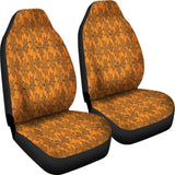 Trick Or Treat Orange Spider Web Car Seat Covers 101819 - YourCarButBetter