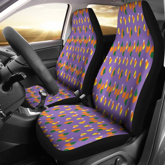 Trick Or Treat Purple Candy Corn Car Seat Covers 103406 - YourCarButBetter