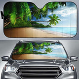 Tropical Beach Car Sun Shade 102507 - YourCarButBetter