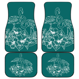 Tropical Hibiscus Flamingo Pattern Best Gift Car Lovers Car Floor Mats 211105 - YourCarButBetter