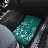 Tropical Hibiscus Flamingo Pattern Best Gift Car Lovers Car Floor Mats 211105 - YourCarButBetter