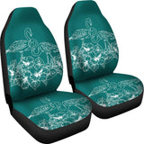Tropical Hibiscus Flamingo Pattern Best Gift Car Lovers Car Seat Covers 211105 - YourCarButBetter