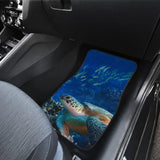 Tropical Sea Turtle And Coral Happy Moments Car Floor Mats 210301 - YourCarButBetter