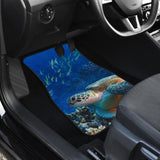 Tropical Sea Turtle And Coral Happy Moments Car Floor Mats 210301 - YourCarButBetter