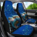 Tropical Sea Turtle And Coral Happy Moments Car Seat Covers 210301 - YourCarButBetter
