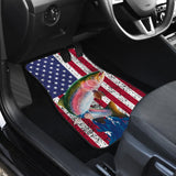 Trout Fish American Flag Art Automotive Car Floor Mats 211804 - YourCarButBetter