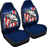 Trout Fish Steelhead Car Seat Covers Mix American Flag 210906 - YourCarButBetter