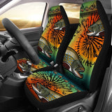 Trout Fishing Car Seat Covers Brook Trout Tied Dye Car Decor 182417 - YourCarButBetter