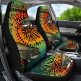 Trout Fishing Car Seat Covers Brook Trout Tied Dye Car Decor 182417 - YourCarButBetter