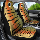 Trout Fishing Car Seat Covers Brown Trout Fish Scale Car Decor 182417 - YourCarButBetter
