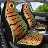 Trout Fishing Car Seat Covers Brown Trout Fish Scale Car Decor 182417 - YourCarButBetter