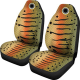 Trout Fishing Car Seat Covers Brown Trout Fish Scale Car Decor 182417 - YourCarButBetter