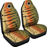 Trout Fishing Car Seat Covers Brown Trout Fish Scale Car Decor 182417 - YourCarButBetter