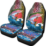 Trout Fishing Car Seat Covers Rainbow Trout Slayer Car Decor 182417 - YourCarButBetter