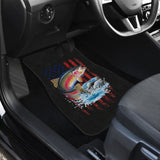 Trout Steelhead Fishing American Flag Printed Car Floor Mats 211804 - YourCarButBetter