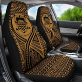 Tulu Car Seat Cover - Tulu Coat Of Arms Polynesian Tattoo Gold - 9 174914 - YourCarButBetter
