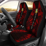 Tulu Car Seat Covers - Tulu Coat Of Arms Polynesian Tattoo Red - 9 174914 - YourCarButBetter