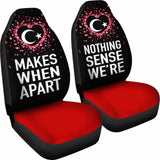 Turkey Car Seat Covers Couple Valentine Nothing Make Sense (Set Of Two) 153908 - YourCarButBetter