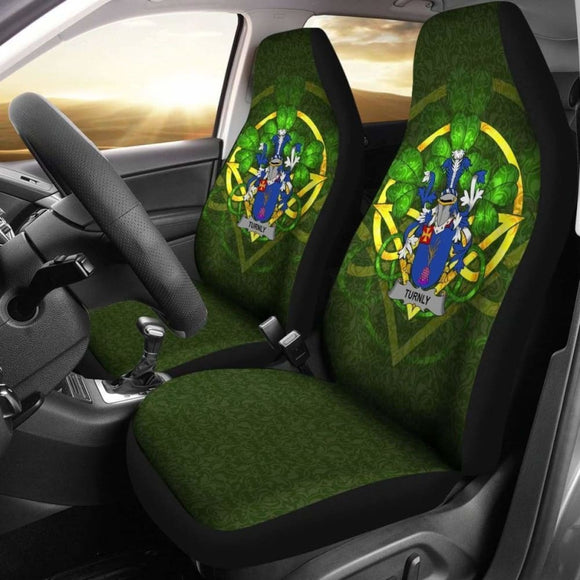 Turnly Or Turnley Ireland Car Seat Cover Celtic Shamrock (Set Of Two) 154230 - YourCarButBetter