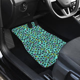 Turquoise Leopard Skin Print Car Floor Mats 211504 - YourCarButBetter