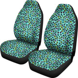 Turquoise Leopard Skin Print Car Seat Covers 211504 - YourCarButBetter