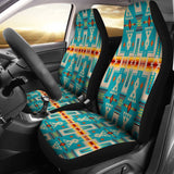 Turquoise Tribe Design Native American Car Seat Covers 093223 - YourCarButBetter