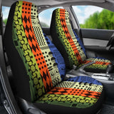 Turtle And Hibiscus Pattern Hawaiian Car Seat Covers Set Of 2 091814 - YourCarButBetter