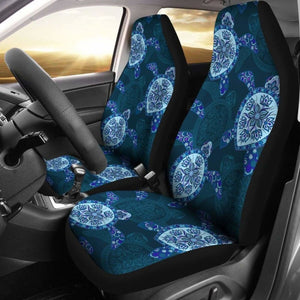 Turtle Floral Blue Design Turtle Car Seat Covers Best 091114 - YourCarButBetter