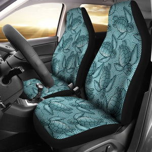 Turtle Swirl Car Seat Covers - Teal 101819 - YourCarButBetter