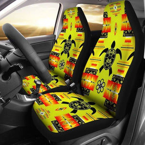 Turtle Yellow Orange Set Of 2 Car Seat Covers 091114 - YourCarButBetter