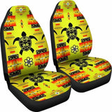 Turtle Yellow Orange Set of 2 Car Seat Covers 091814 - YourCarButBetter