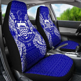 Tuvalu Car Seat Cover - Tuvalu Coat Of Arms Map Blue - 105905 - YourCarButBetter