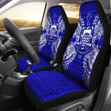 Tuvalu Car Seat Cover - Tuvalu Coat Of Arms Map Blue - 105905 - YourCarButBetter